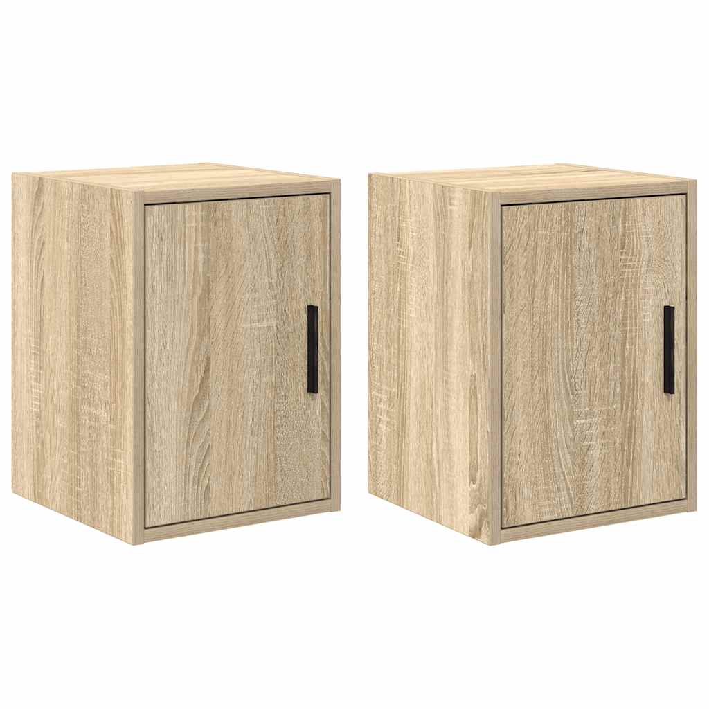 Vidaxx armoires murales de garage 2 pcs en aggloméré couleur chêne sonoma