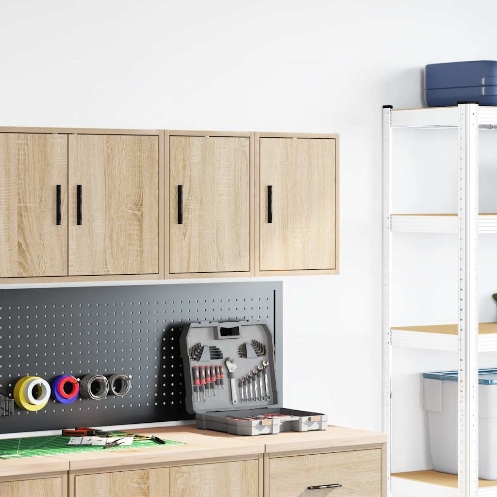 Vidaxx armoires murales de garage 2 pcs en aggloméré couleur chêne sonoma