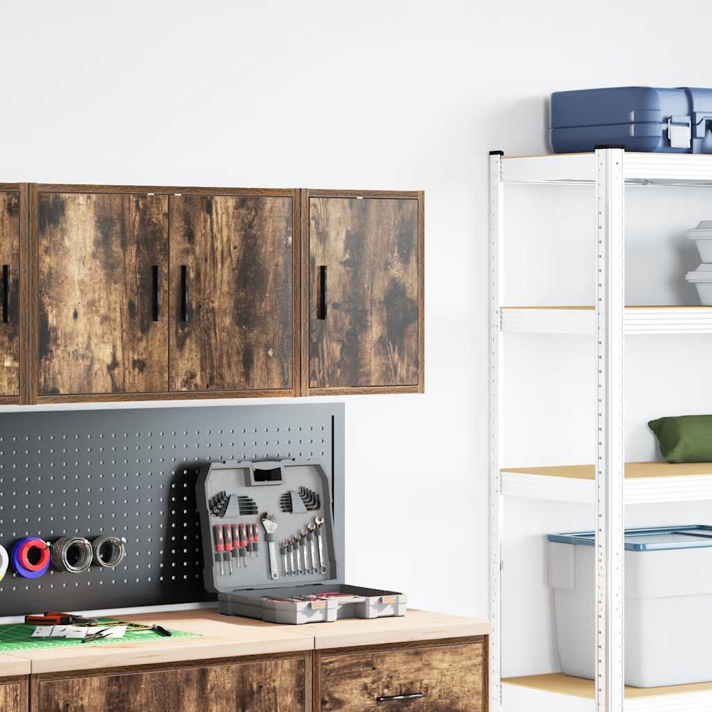 Armoire murale de garage Vidaxx réalisée en bois, chêne fumé