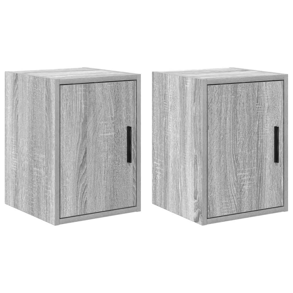 Vidaxx armoires murales de garage 2 pcs en aggloméré gris sonoma
