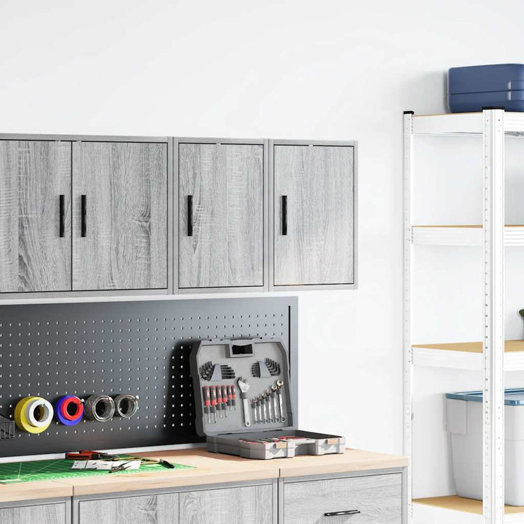 Vidaxx armoires murales de garage 2 pcs en aggloméré gris sonoma