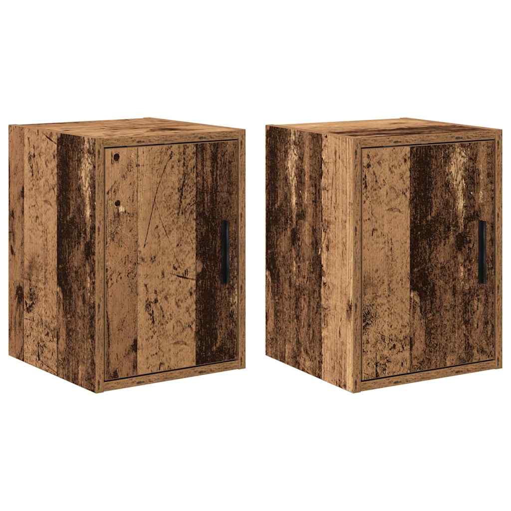 VidaXL armoires murales de garage 2 pcs bois traité, vieux bois