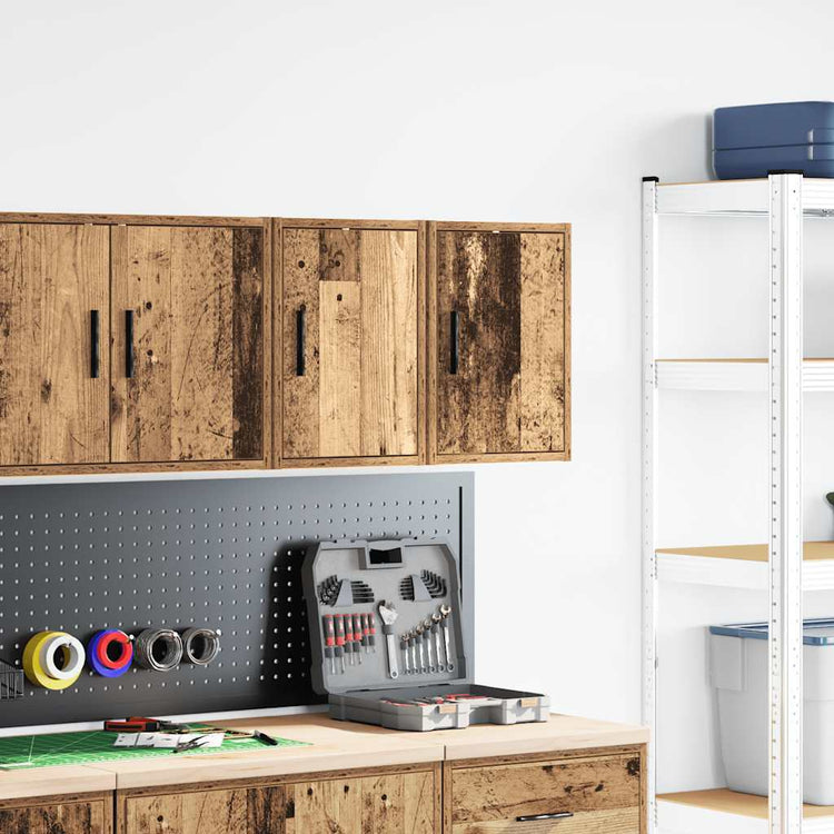 VidaXL armoires murales de garage 2 pcs bois traité, vieux bois