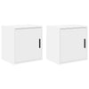 Vidaxx armoires murales de garage 2 pcs aggloméré blanc