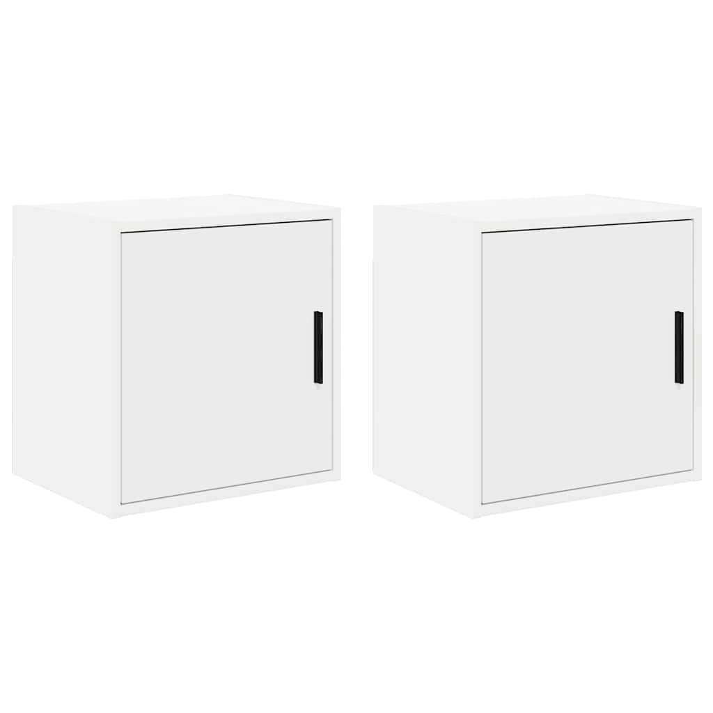 Vidaxx armoires murales de garage 2 pcs aggloméré blanc