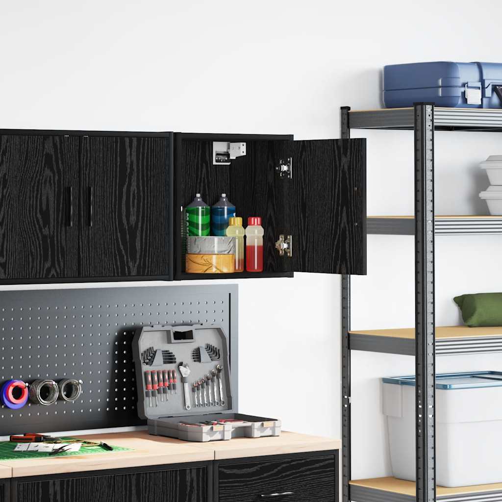 Vidaxx armoire murale de garage en aggloméré noir