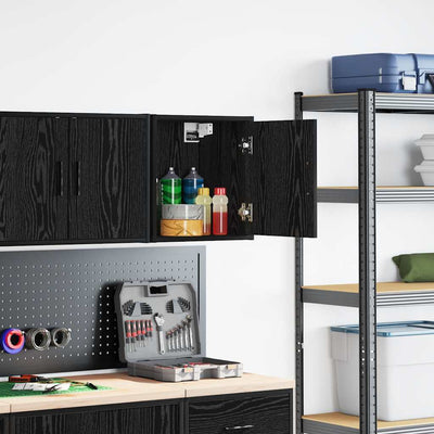 Vidaxx armoire murale de garage en aggloméré noir