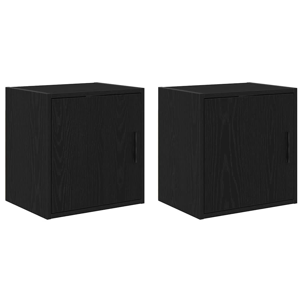 Vidaxx armoires murales de garage 2 pcs aggloméré noir