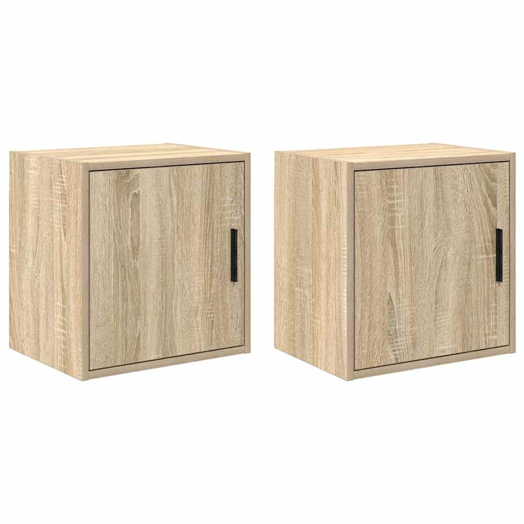 Vidaxx armoires murales de garage 2 pcs en aggloméré couleur chêne sonoma