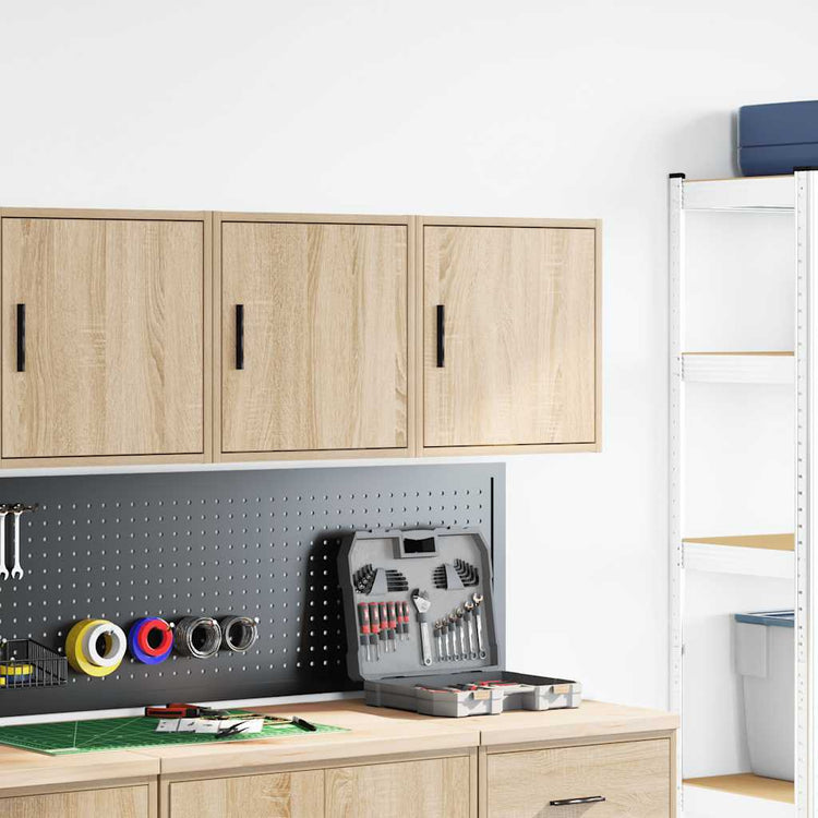 Vidaxx armoires murales de garage 2 pcs en aggloméré couleur chêne sonoma