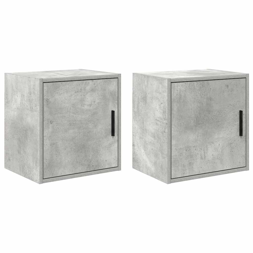 Vidaxx armoires murales de garage 2 pcs bois d'ingénierie béton gris