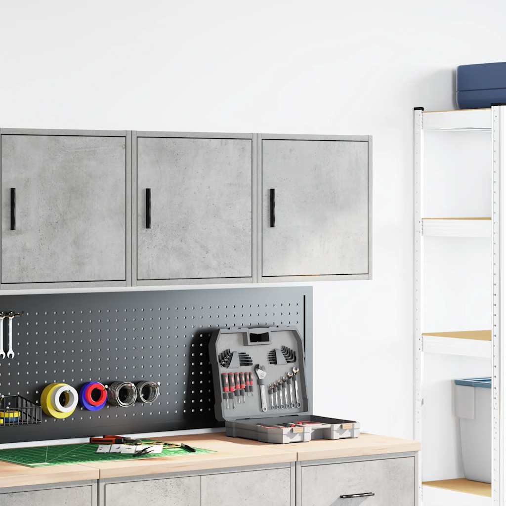 Vidaxx armoires murales de garage 2 pcs bois d'ingénierie béton gris