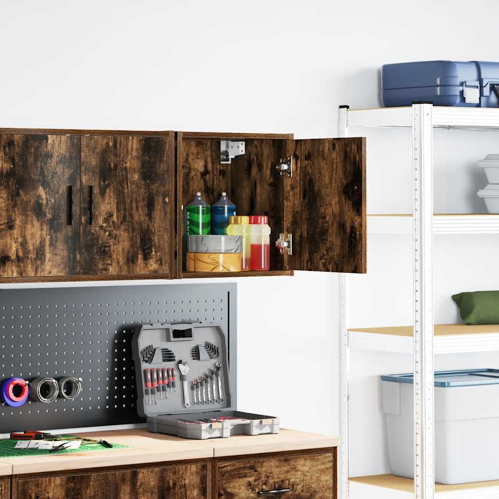 Armoire murale de garage Vidaxx réalisée en bois, chêne fumé