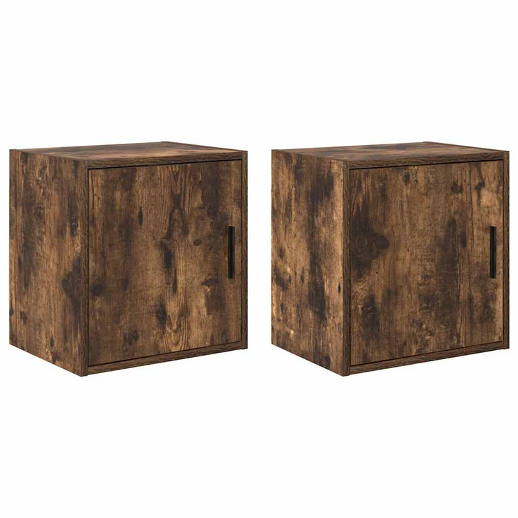 Vidaxx armoires murales de garage 2 pcs aggloméré chêne fumé