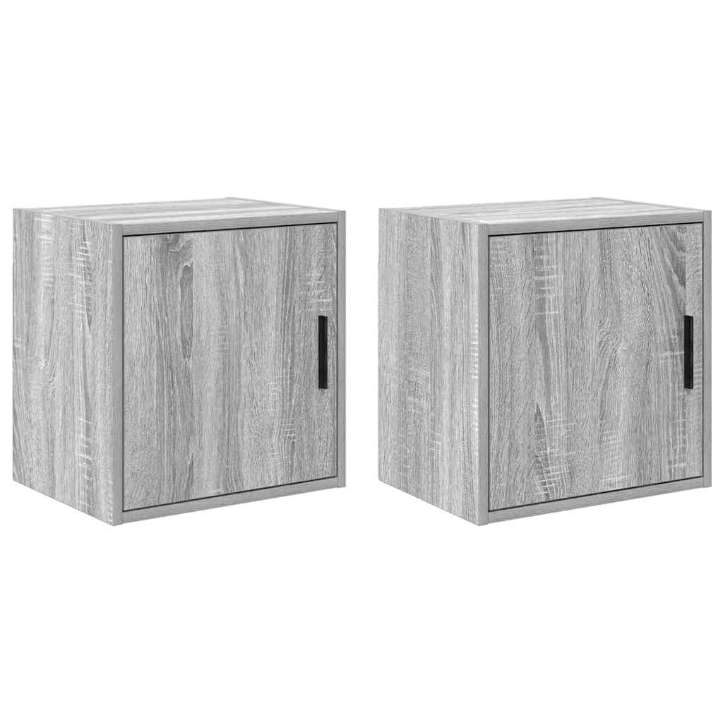 Vidaxx armoires murales de garage 2 pcs en aggloméré gris sonoma