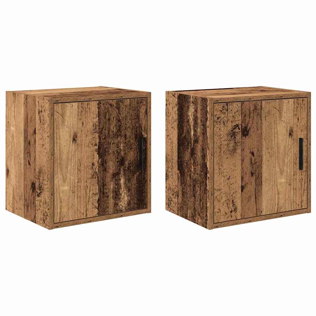 VidaXL armoires murales de garage 2 pcs bois traité, vieux bois