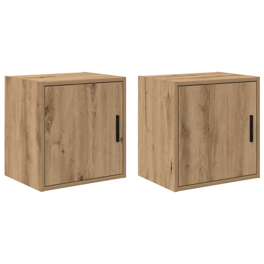 Vidaxx armoires murales de garage 2 pcs en aggloméré, chêne artisanal