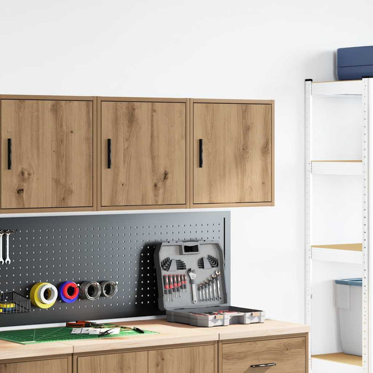 Vidaxx armoires murales de garage 2 pcs en aggloméré, chêne artisanal