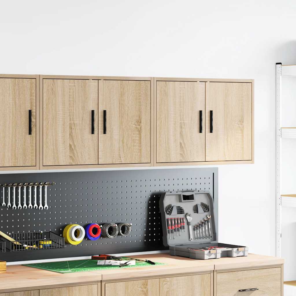 Vidaxx armoires murales de garage 2 pcs en aggloméré couleur chêne sonoma