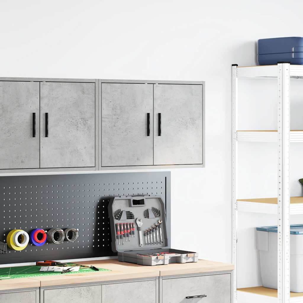 Vidaxx armoire murale de garage béton gris finition bois