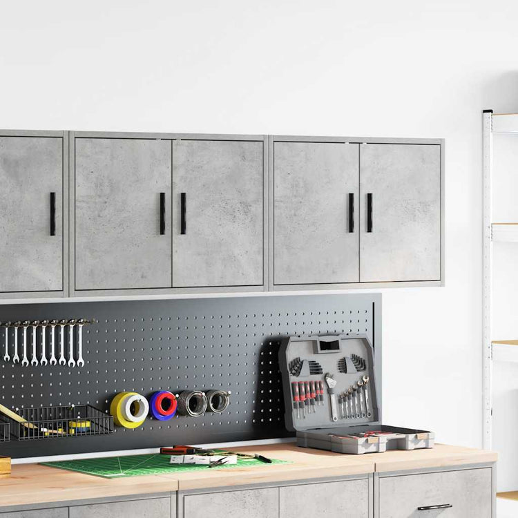 Vidaxx armoires murales de garage 2 pcs bois d'ingénierie béton gris