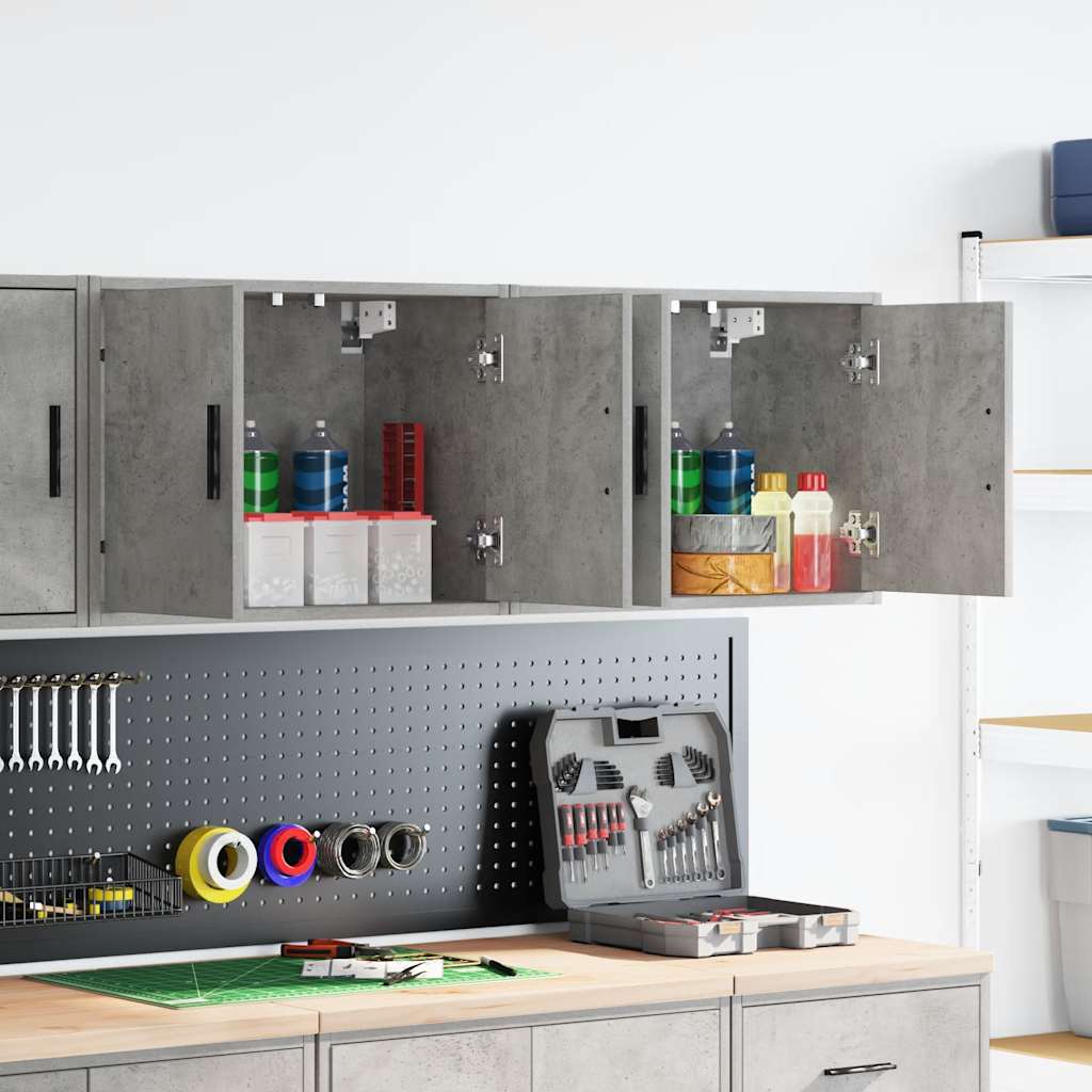 Vidaxx armoires murales de garage 2 pcs bois d'ingénierie béton gris