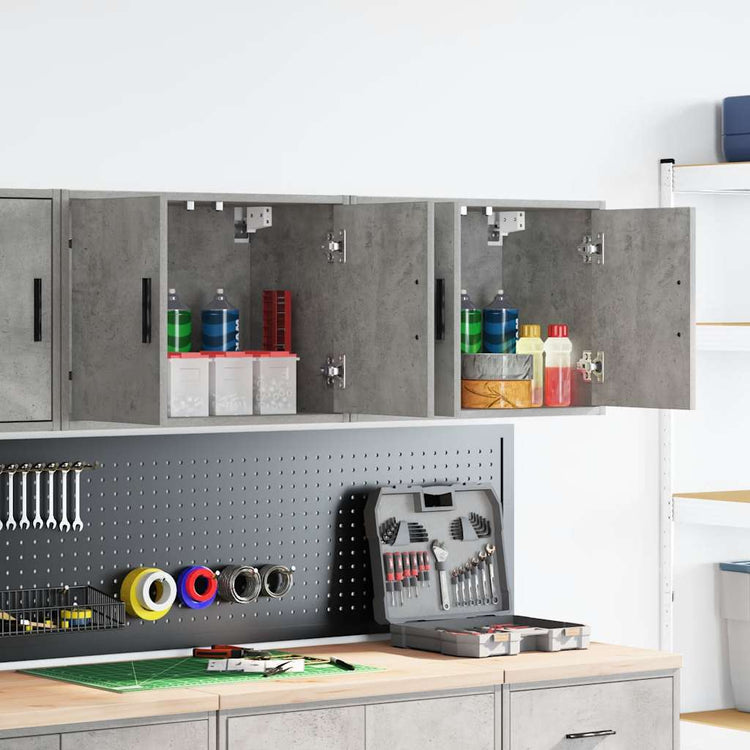 Vidaxx armoires murales de garage 2 pcs bois d'ingénierie béton gris