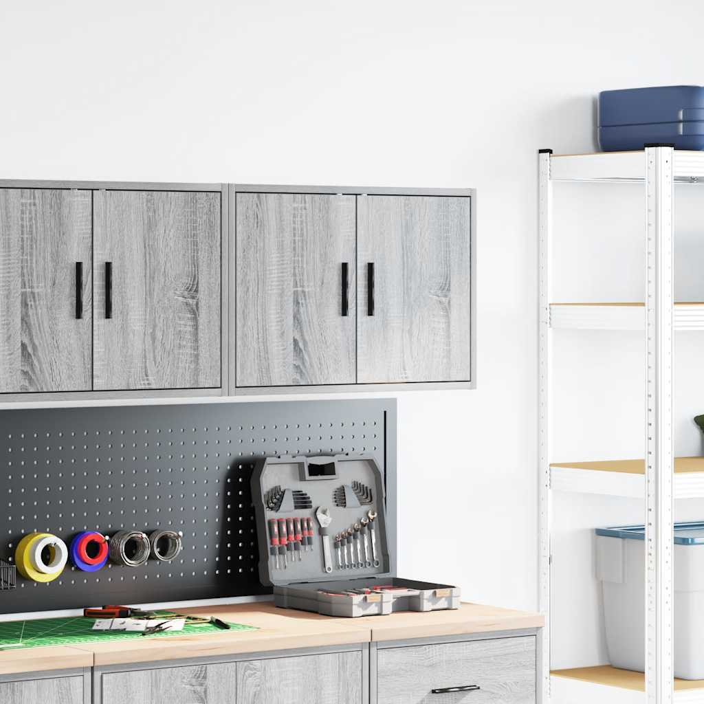 VidaXL armoire murale de garage fini bois gris Sonoma