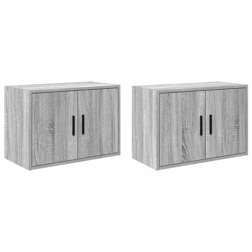 Vidaxx armoires murales de garage 2 pcs en aggloméré gris sonoma