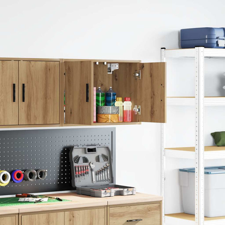 Vidaxx armoire murale de garage en bois de chêne artisanal