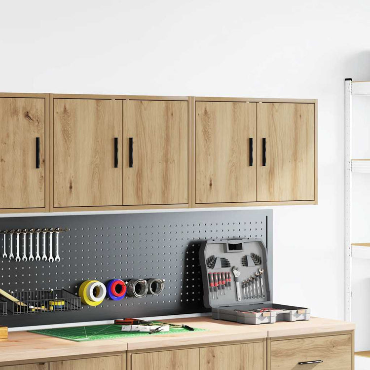 Vidaxx armoires murales de garage 2 pcs en aggloméré, chêne artisanal