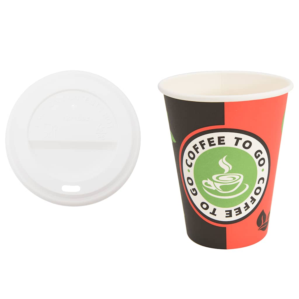 VidaXL tasses à café en papier avec couvercle 1000 pcs 4oz 100 ml