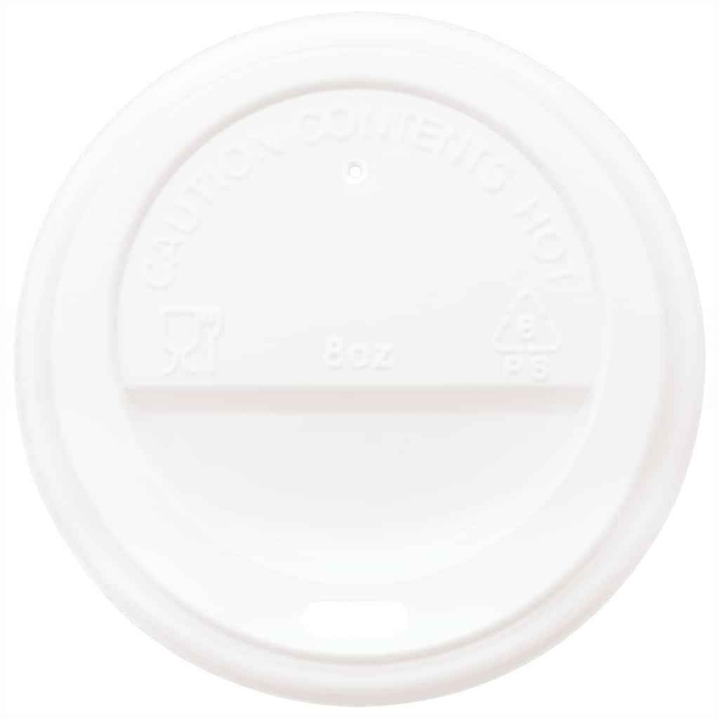 VidaXL tasses à café en papier avec couvercle 1000 pièces 8oz 200 ml