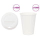 Vidaxxl tasses à café en papier avec couvercle 1000 pcs 12oz 300 ml