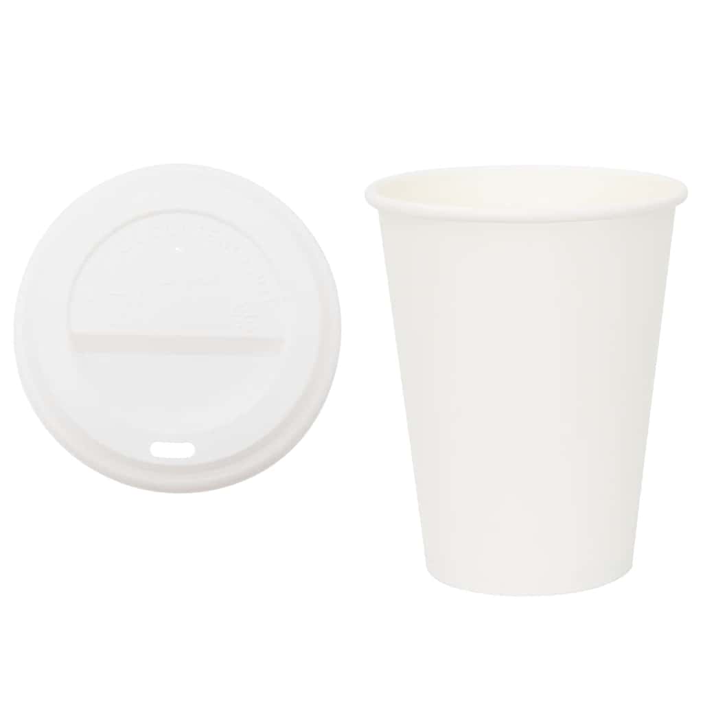 Vidaxxl tasses à café en papier avec couvercle 1000 pcs 12oz 300 ml