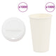 VidaXL tasses à café en papier avec couvercle 1000 pcs 16oz 400 ml