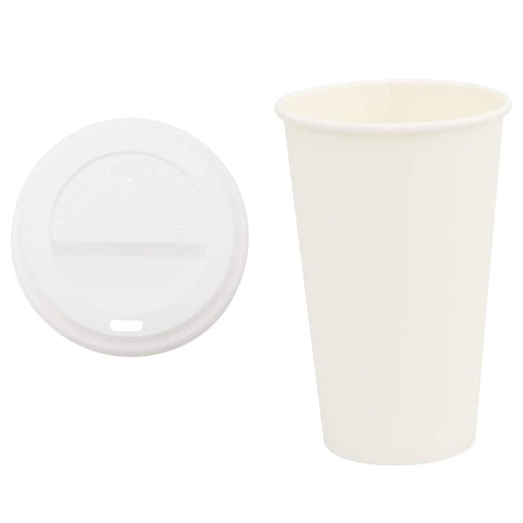 VidaXL tasses à café en papier avec couvercle 1000 pcs 16oz 400 ml