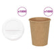 VidaXL tasses à café en papier avec couvercle 1000 pièces 8oz 200 ml