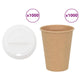 Vidaxxl tasses à café en papier avec couvercle 1000 pcs 12oz 300 ml