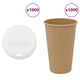 VidaXL tasses à café en papier avec couvercle 1000 pcs 16oz 400 ml