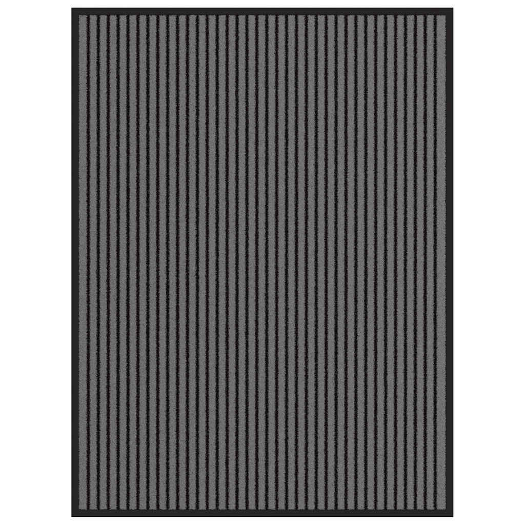 Vidaxx paillasson 90x120 cm rayé noir et gris