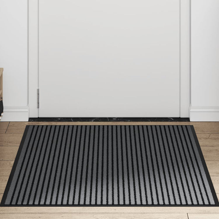 Vidaxx paillasson 90x150 cm rayé 90x150 cm noir et gris