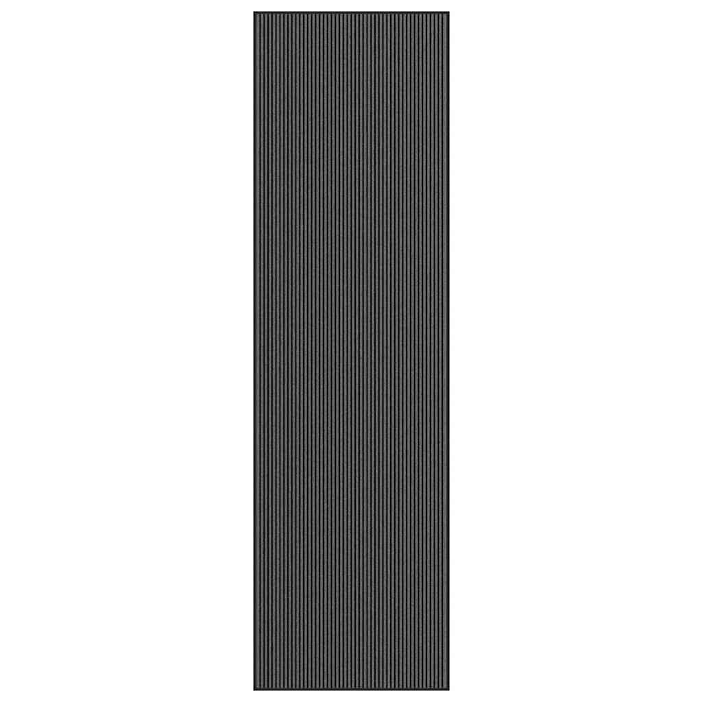 Vidaxx paillasson 115x400 cm rayé 115x400 cm noir et gris