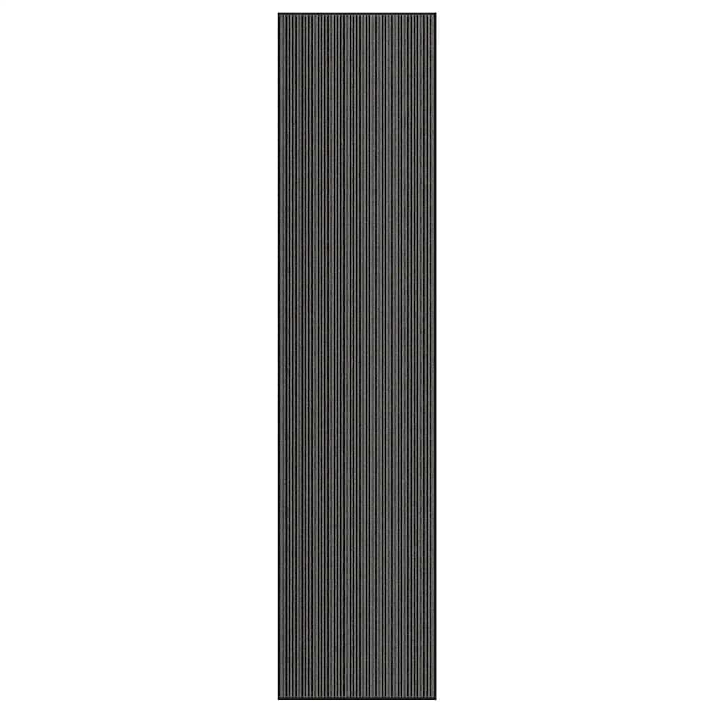 Vidaxx paillasson 115x500 cm rayure noir et gris