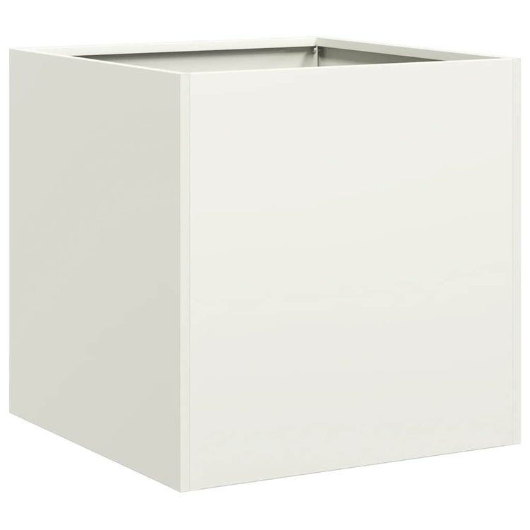 Vidaxx jardinière 40x40x40 cm acier laminé à froid blanc
