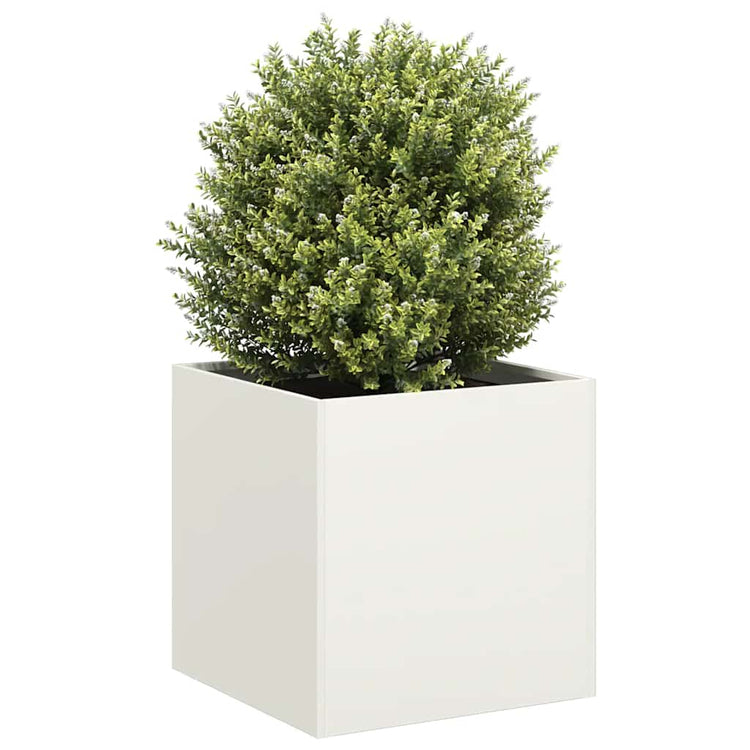 Vidaxx jardinière 40x40x40 cm acier laminé à froid blanc