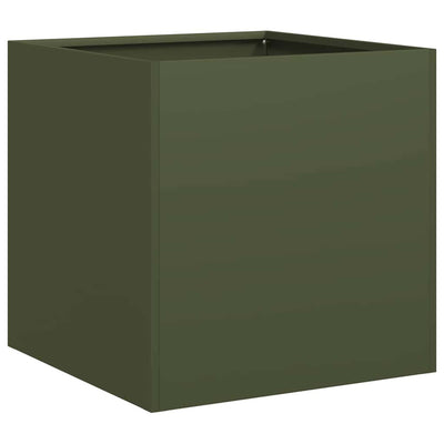 Vidaxx jardinière 40x40x40 cm acier laminé à froid vert olive