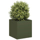 Vidaxx jardinière 40x40x40 cm acier laminé à froid vert olive