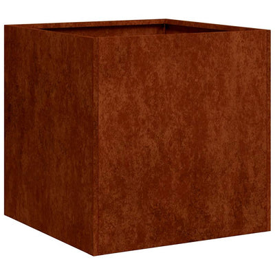 Vidaxx jardinière rouillé 40x40x40 cm acier résistant aux intempéries