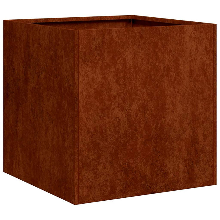 Vidaxx jardinière rouillé 40x40x40 cm acier résistant aux intempéries